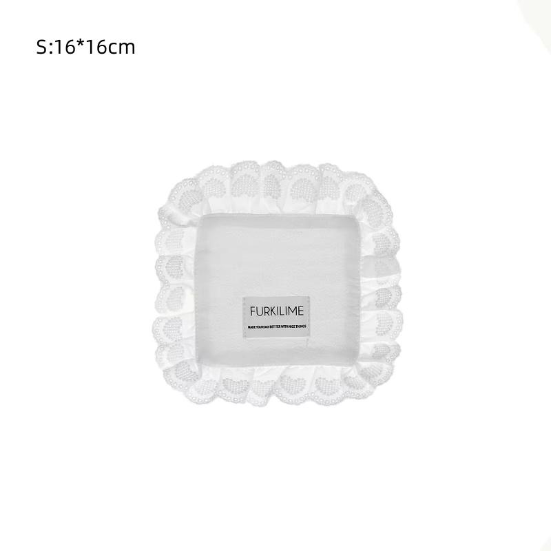Кружевные салфетки для стола Хлопковые салфетки Тарелки Мягкая оборка Свадебное украшение Согревающий подарок Декор стола Вечеринка