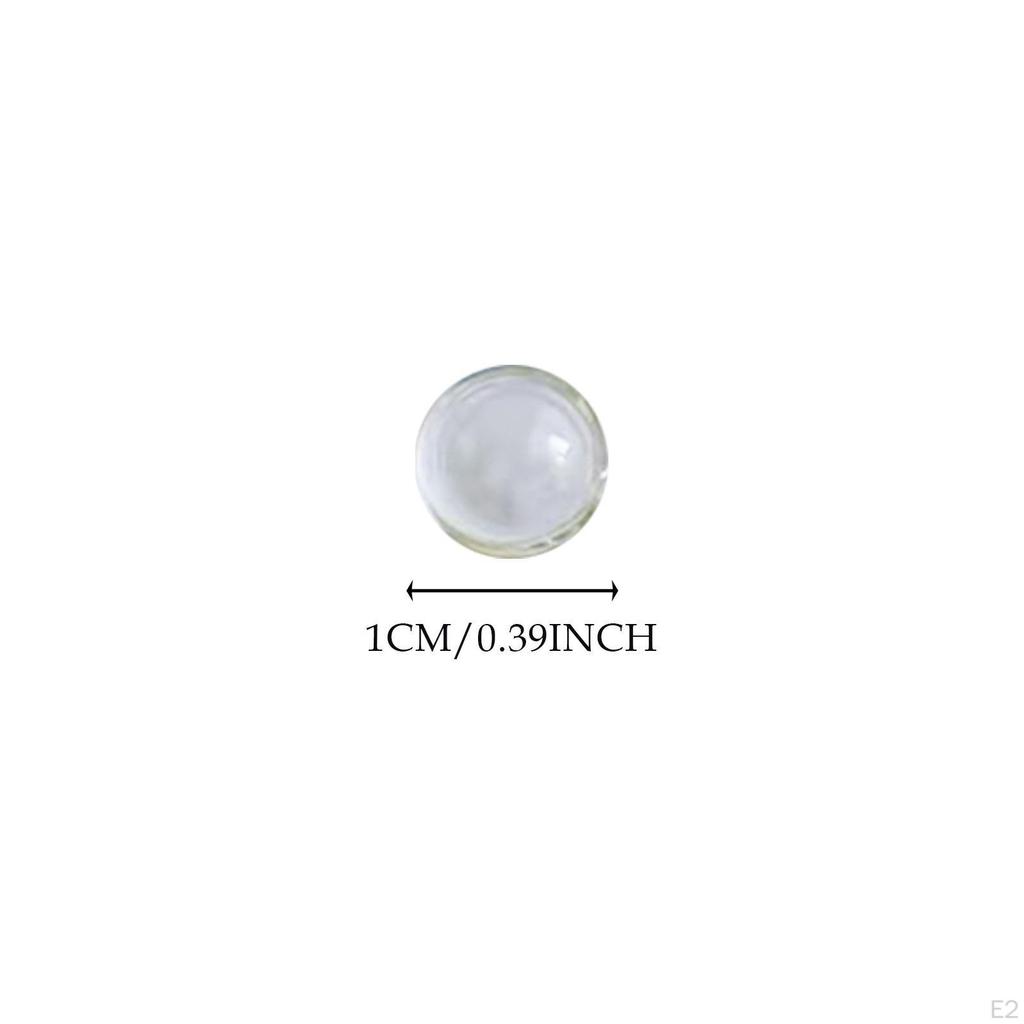 100 шт. маленькие стеклянные бусины прозрачные круглые без отверстий для декора стола, сферы декоративные
