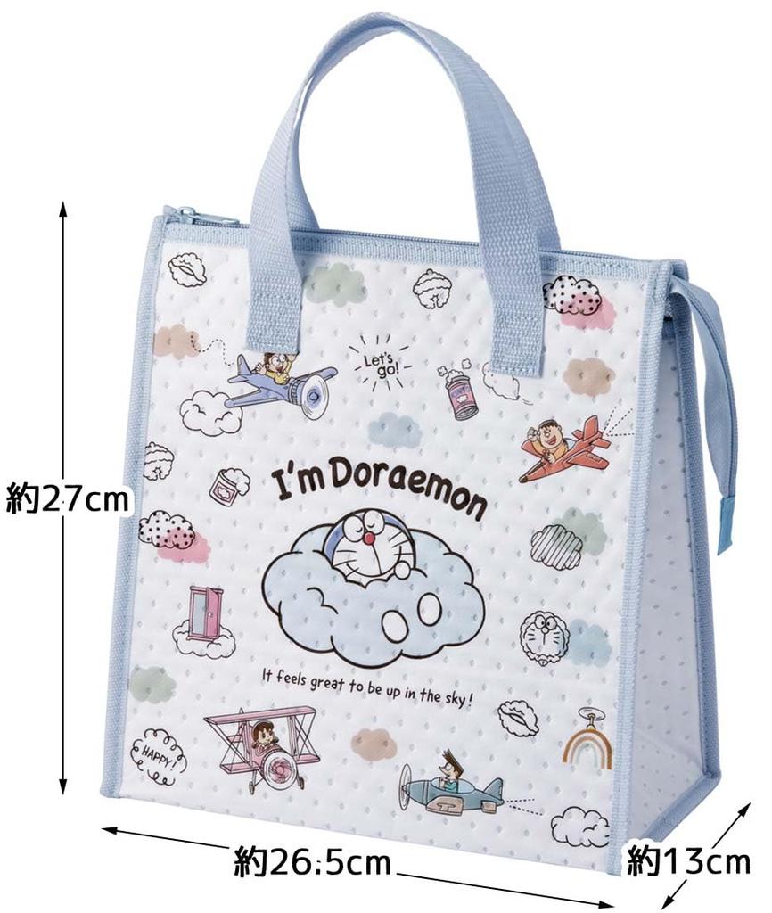 Skater Lunch Nonwoven x Sanrio Sky Bag, Fabric, Insulated, 26.5 27cm, "I'm Doraemon" Walk, FBC1-A