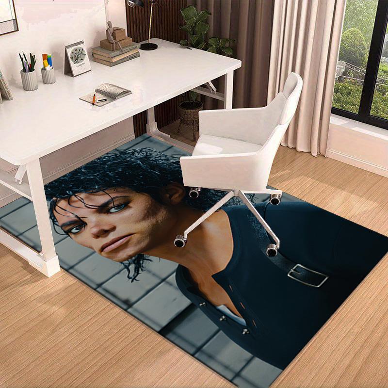 Metallic Hair Style Michael muisc Carpet, Chair Rug,Rug for Office Bedroom living rooms, Doormat decor Fan Gift Christmas Gift