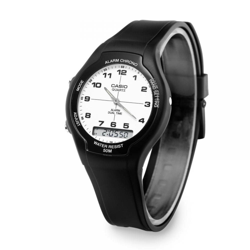 Casio Aw 90h 7bvdf  Aw 90h 7b  Аналого-цифровые публичные уретановые часы
