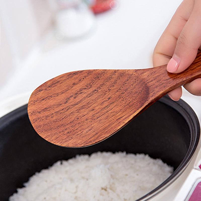 1 шт. кухонная лопатка для лопатки, деревянная ложка для риса, длинная деревянная лопатка для блинов, деревянная лопатка для риса, сервировочная ложка, кухонная утварь