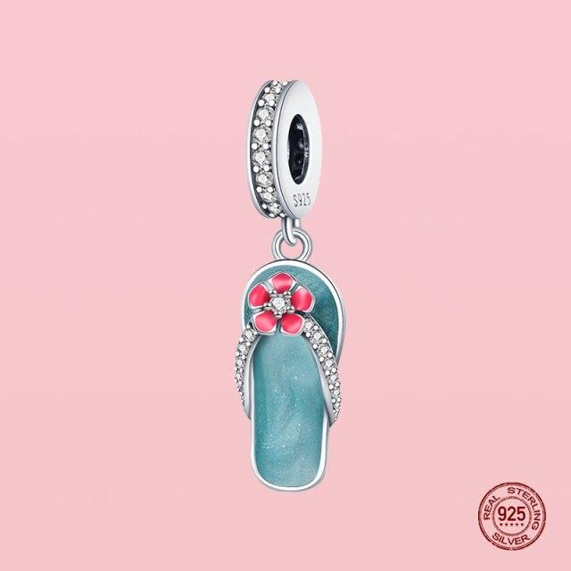 Подвеска из стерлингового серебра 925 пробы, очаровательные бусины для оригинального браслета Panjia, ожерелье, женские украшения