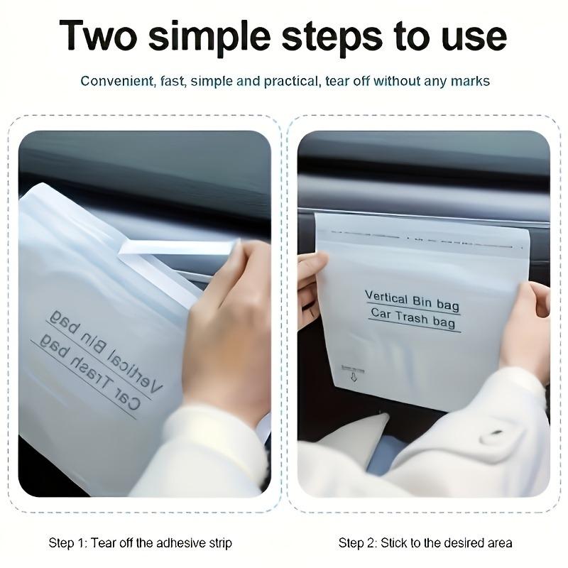 100 disposable vehicle garbage bags, self-standing sticky portable vomiting bags, suitable for cars, offices and kitchens