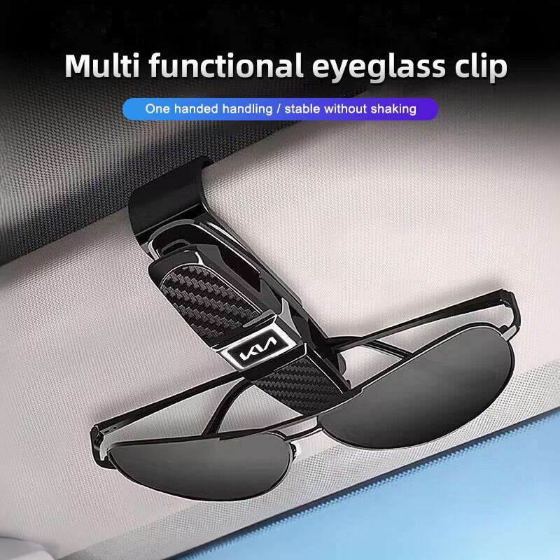 Two-sided Car Glasses Clip Car Visor Storage Bracket For KIA K3 Sportage Carnival K5 Seltos Pegas KX1 EV5 Sonet EV6 K4 EV3 Ceed MP2