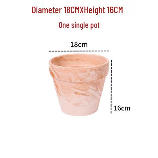 Nordic Style Macchiato Terracotta Flower Pot - Large, Breathable Red Clay with Kiln-Changed Color