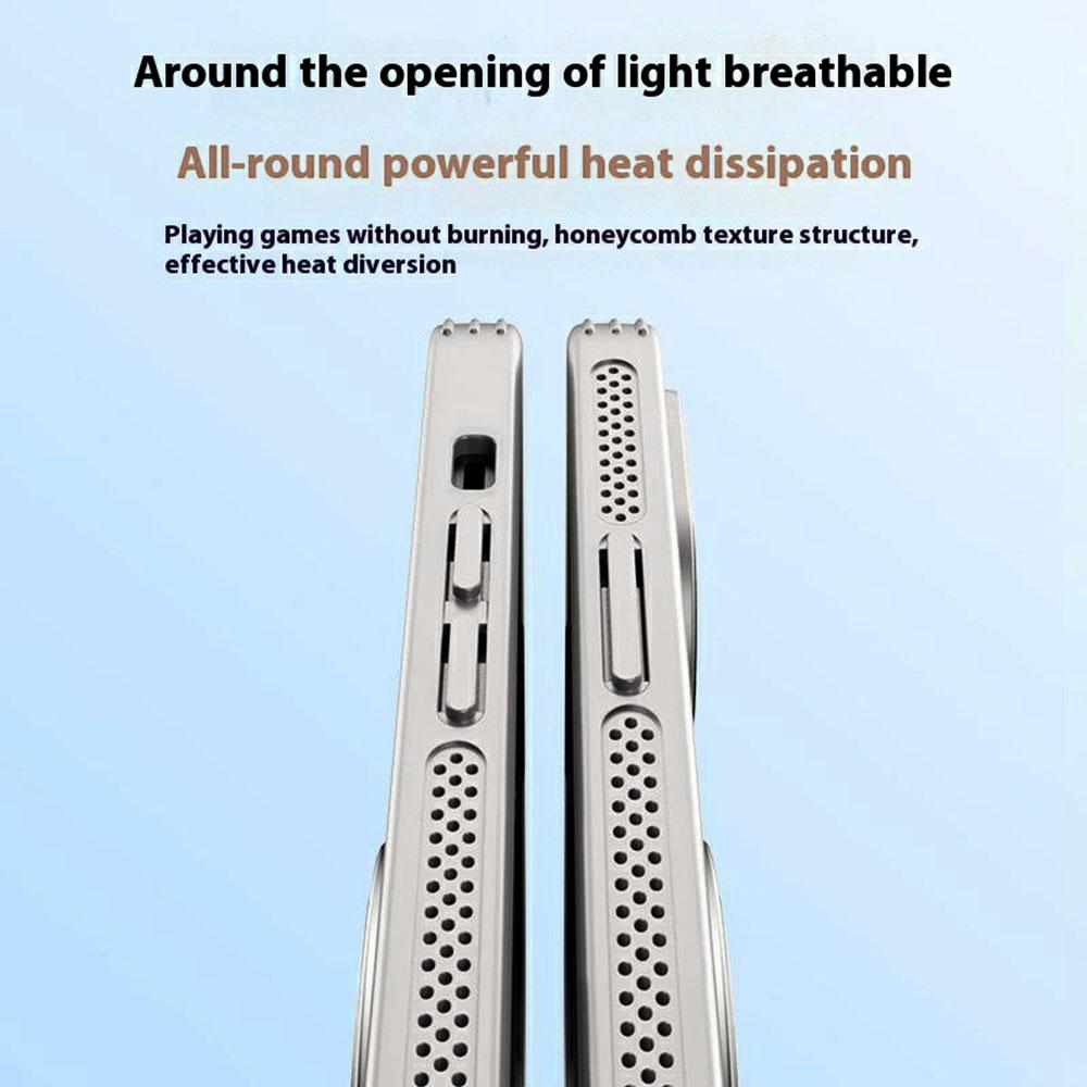 For iPhone 15 Plus Case Compatible with MagSafe Kickstand TPU+PC Heat Dissipation Phone Cover