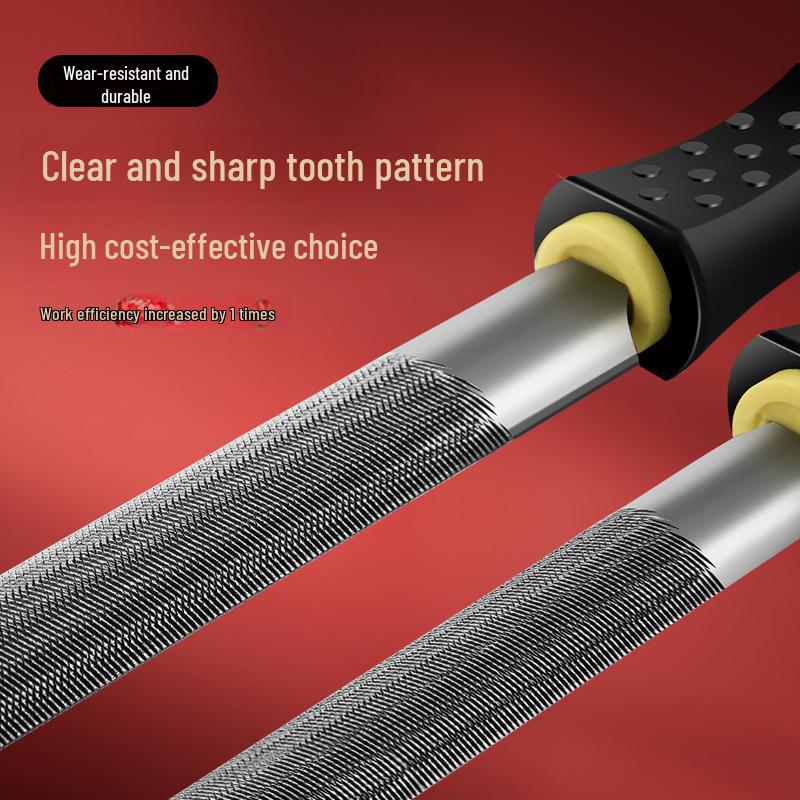 Набор напильников по дереву Tiangong из высокоуглеродистой стали: Треугольный, Нож для тычков, Круглый напильник для верстачных работ и шлифовки.