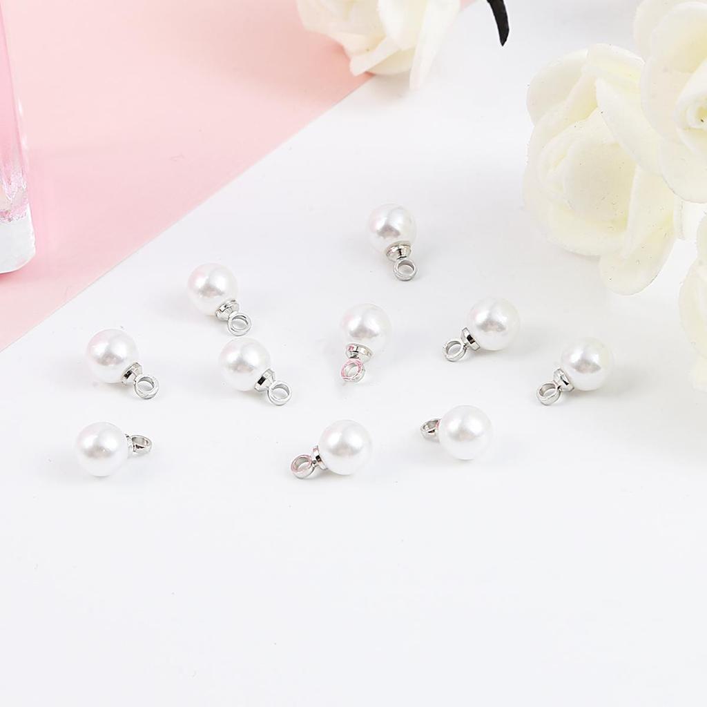 6/8/10 мм круглые пластиковые акриловые бусины белого цвета слоновой кости из АБС-пластика с имитацией жемчуга для изготовления ювелирных изделий