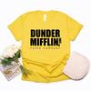 Футболка Dunder Mifflin, офисный подарок, футболка Dwight Schrute, забавная футболка с изображением телешоу, женская футболка Dunder Mifflin Paper Company