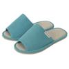 Bulky Linen Teal for Men and Women [LINEN & BASIC] Slippers, Large, Blue,