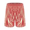 Mens Shiny Boxer Shorts Elastic Waistband Side Pocket Design Loose Fit Glossy Beach Shorts Loungewear