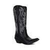 IPPEUM Silver Metallic Cowboy Boots Knee High Embroider Chunky Heel  Cowgirl Shoes Mid Calf Western Botas Cowboy Mujer