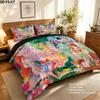 Winx Club Pattern Bedding Quilt Set Quilt Cover Pillowcase Home Birthday Gift(1 * duvet cover + 2 * pillowcase, without core)