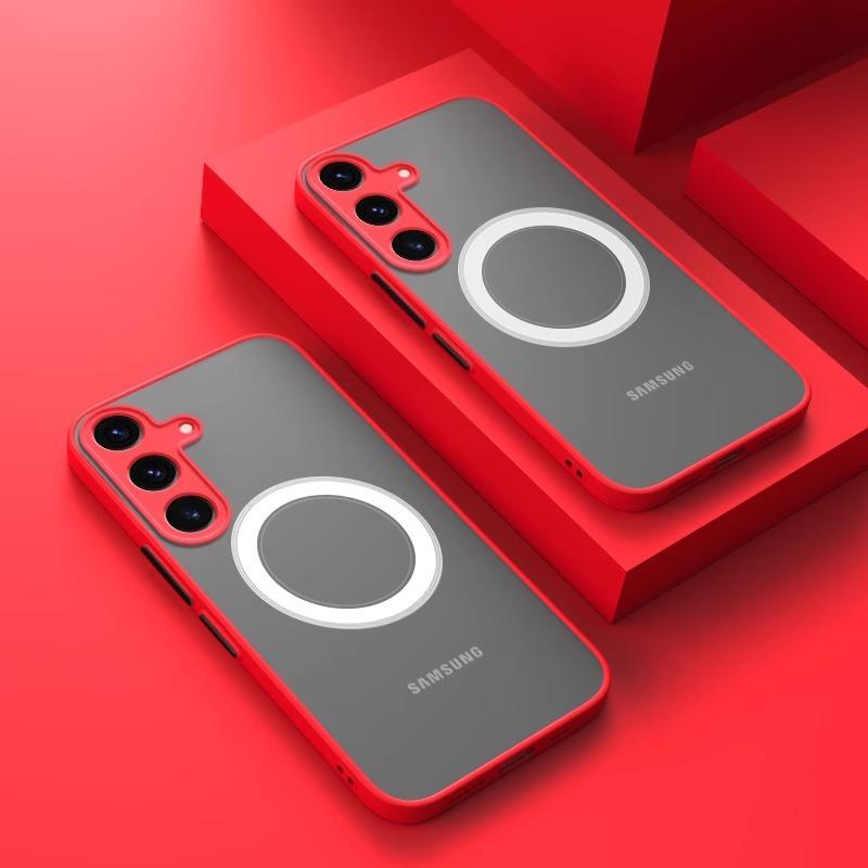 Suitable for Samsung S25 Mobile Phone Case New Ultra-thin Matte S25ultra Skin Contrast Color Silicone S23 Translucent Shell