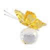 Faux Crystal Butterfly Ornament Desktop Sparkling Butterfly On Ball Collectible Prismatic Butterfly Figurine for Desk Bookcase Shelf