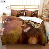 Милая собака животное 3D печатный пододеяльник наволочка комплект постельного белья из 3 предметов 100% полиэстер мягкий и удобный пуховый пододеяльник