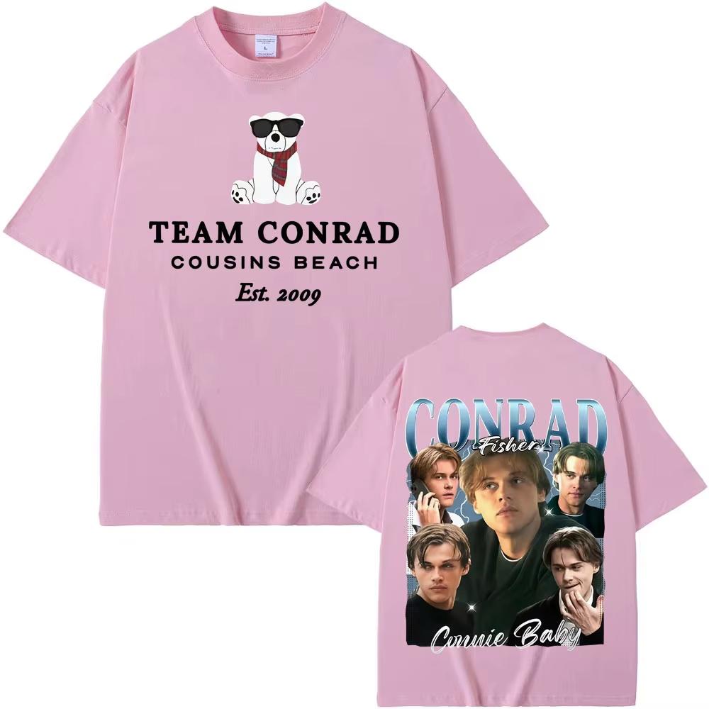 Team Conrad Cousins Beach Merch Tshirt Conrad Fisher Movie Y2k Tee Shirt 2026 Men Women Harajuku High Quality Shortsleeved top