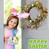 Венок из пасхальных яиц 17,7 дюйма, венок ручной работы с искусственными цветами, весенний декор из цветных яиц, венок для настенной каминной полки, входной двери