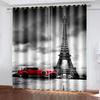 Beautiful Scenery 3D Printing Curtains Circular Flower Type Bedroom Living Room Shading Metal Eyelet Curtains