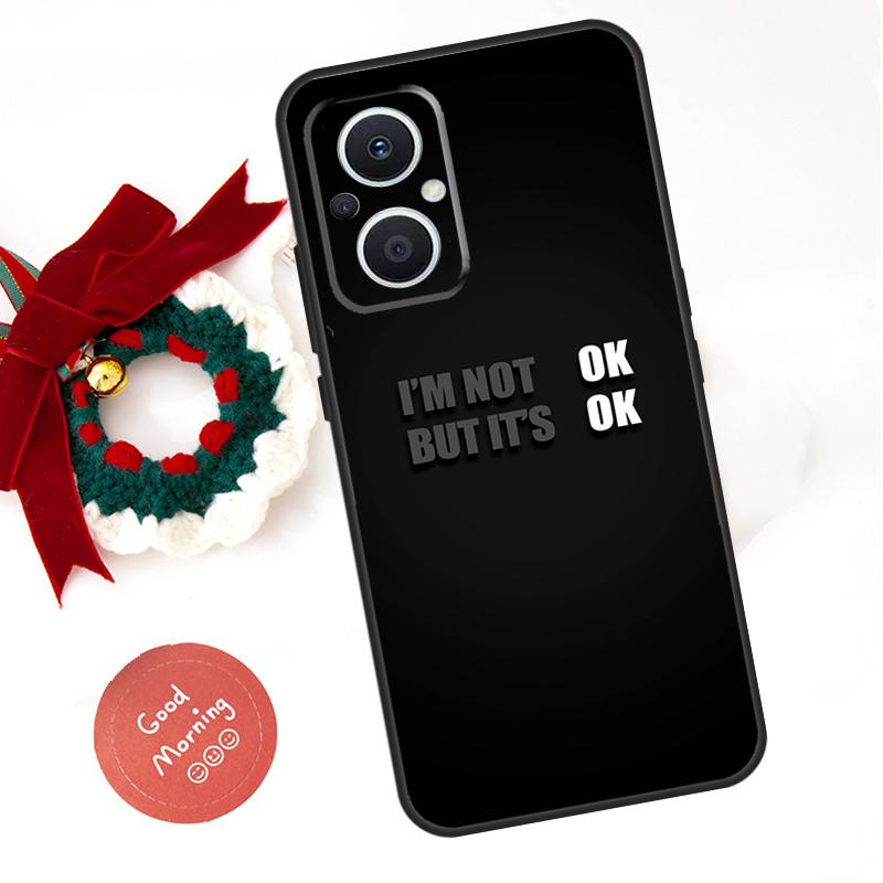 Грустное депрессивное Черное Слово Чехол Для OPPO Reno 8 Lite 10 11 12 13 14 Pro 11F 12F 13F 14F OPPO Find X8 X5 X6 X9 Pro Чехол