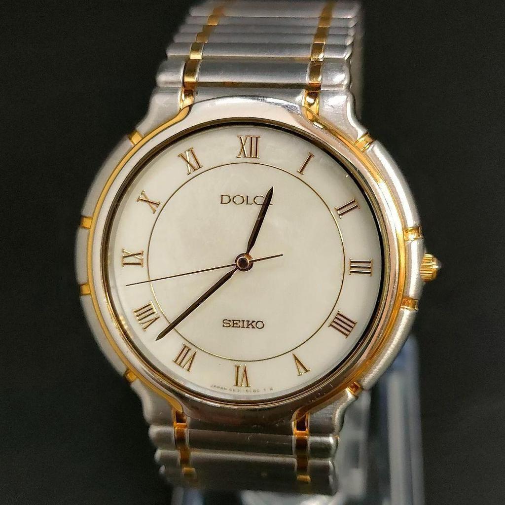 [USED] Seiko Dolce White Shell Gold Quartz