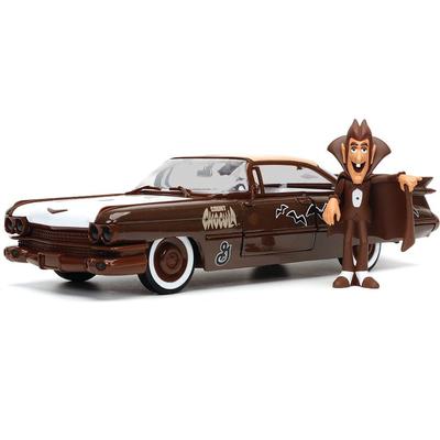 GENERAL MILLS 1959 CADILLAC COUPE DEVILLE CHOCULA Count Chocula Mini Car Diecast Car Brown 124 w/COUNT
