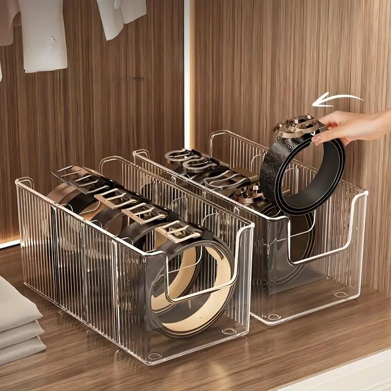 Артефакт для хранения ремней Домашний гардероб Мужская и женская подставка для демонстрации ремней Акриловая прозрачная сетка Коробка для хранения ремней