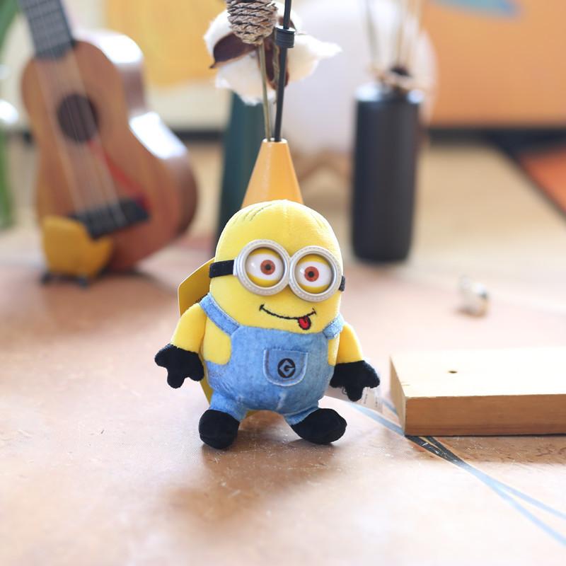 Adorable Despicable Me Minions Plush Figurine Keychain Short Soft Plush 12 Cm