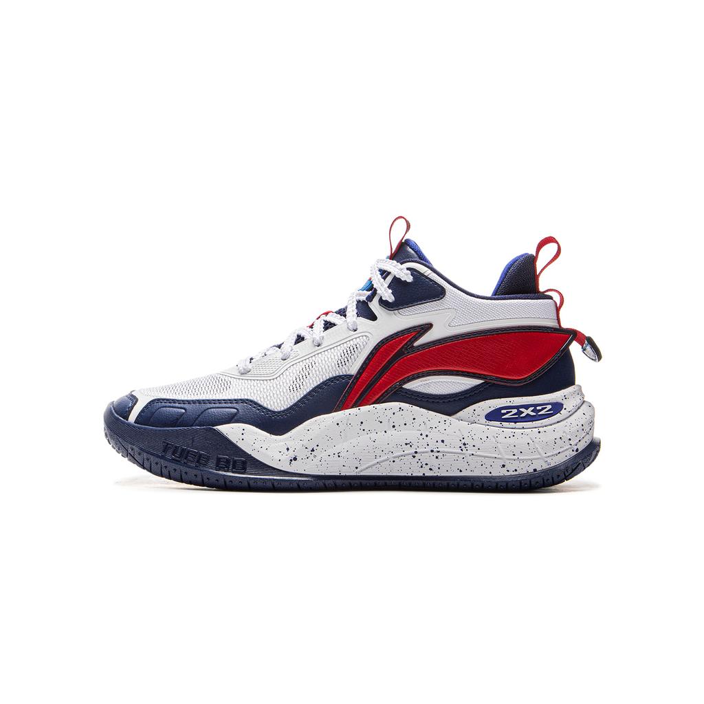 Li Ning Низкие баскетбольные кроссовки Белые Синие Унисекс YKBV040-1