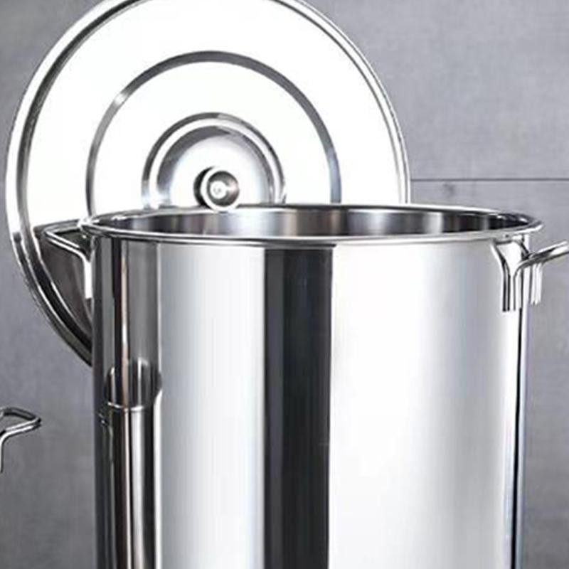Кастрюля из нержавеющей стали для консервирования макаронных изделий с ручкой для вкусных супов Большая кухонная утварь Большая емкость для столовых отелей