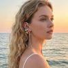 Модная золотая рыбка, клипса-серьга с удобным креплением, медный аксессуар для ушей для чувствительных ушей и модного образа