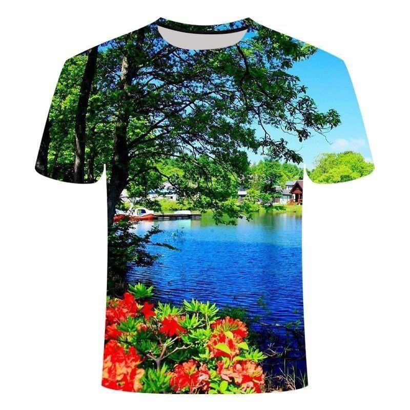Футболка с принтом аниме 3D, мультяшные футболки с круглым вырезом и коротким рукавом, дышащие мужские футболки, весна-лето, большие размеры, свободная мужская одежда