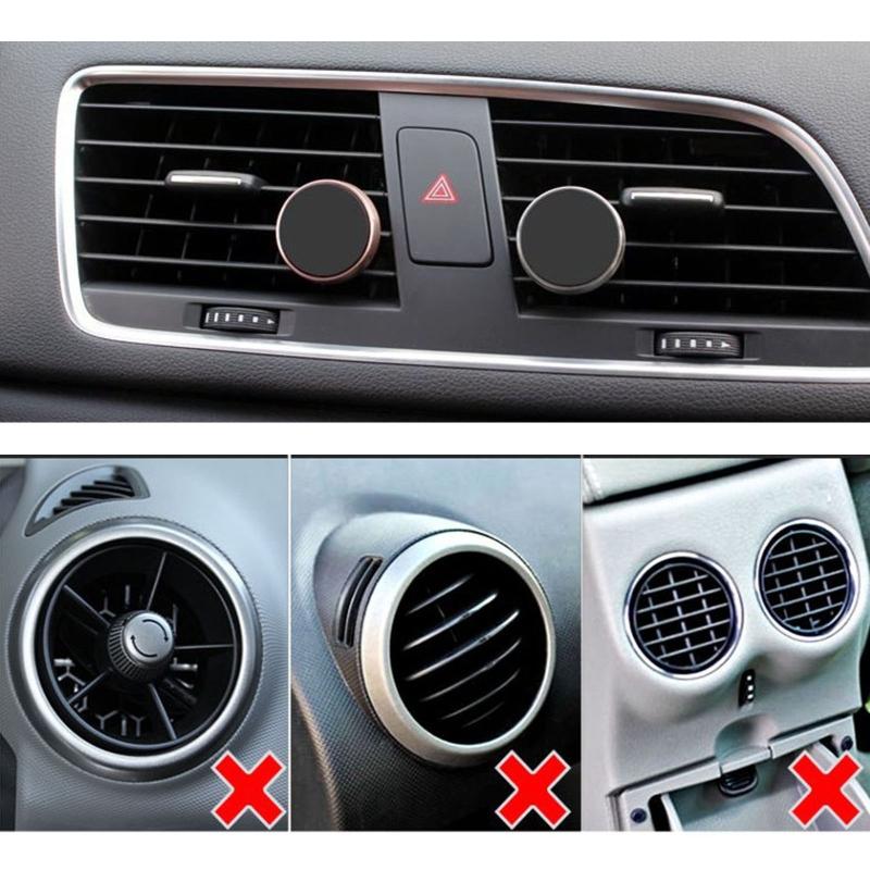 Air Vent Outlet Clip Magnetic Flexible Phone Holder for All Phones Easy to Install Adjustable GPS Mount Holder