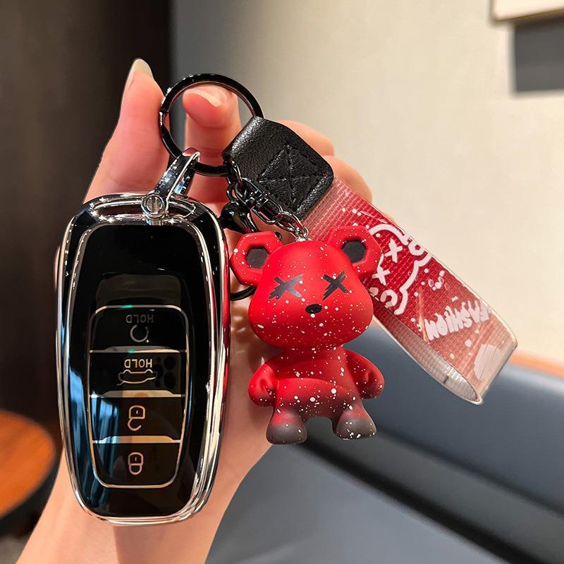 Совместимо с Hongqi H5/H9/EHS9 (2018-2022 гг.) Защитный чехол для брелока дистанционного ключа.