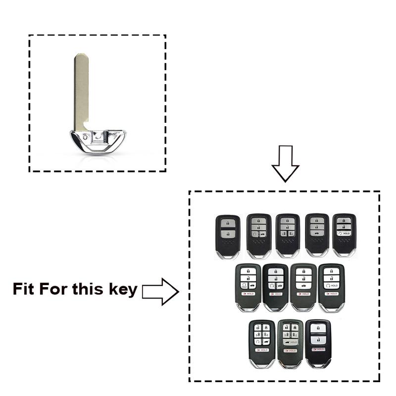 KEYYOU Remote Car Smart Key Keyless Emergency ert Key For Honda Accord Odysee Civic HR-V 2016 2017 2018 Blank Uncut Blade