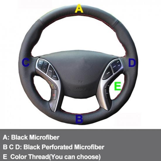 Ручная обшивка руля автомобиля для Hyundai Azera 2012 -2015 2016 2017