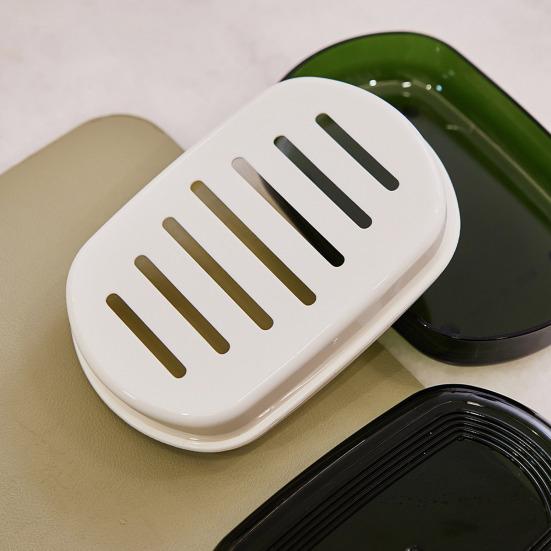 Коробка для мыла в ванной комнате, двухслойная, быстрый дренаж, прозрачная, с крышкой и съемной сливной стойкой, пылезащитный кухонный поднос для мыла в отеле, держатель для мыла