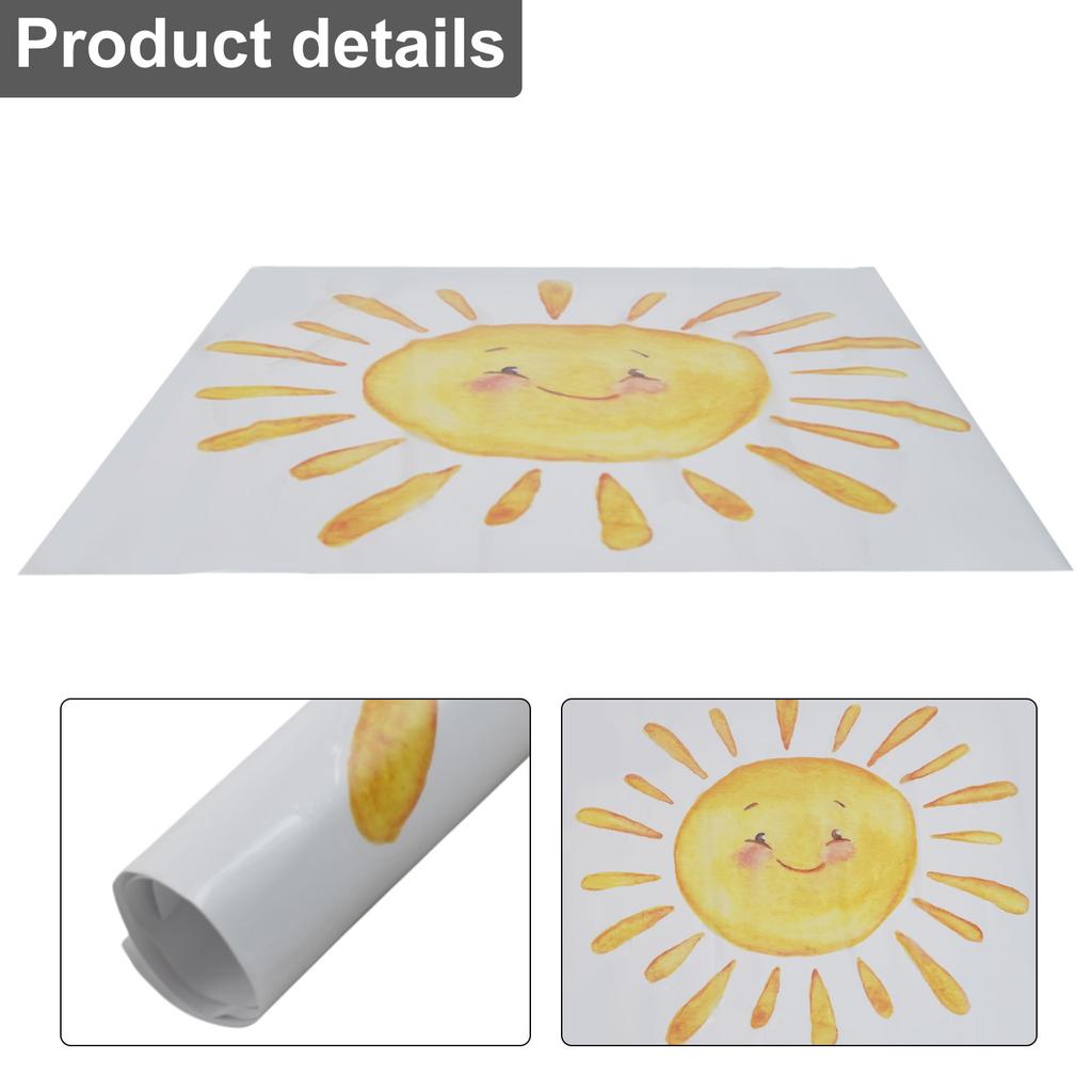 Children's Bedroom Cartoon Sun Wall Stickers Decorative Wall Stickers Convenient Removal Heat Removal PVC Material For Porches