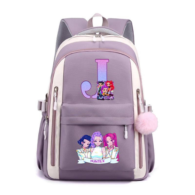 Korean Version Of Small Fresh Animation Cartoon Letter Printing Backpack College Style Male And Female Versatile Student Schoolbag