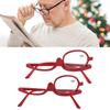 Увеличительные очки для макияжа, вращающиеся модные очки для макияжа глаз с одной линзой для женщин, красные