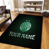 Green Eagle Crest Custom Name Carpet Rug For Living Room Bedroom Home Sofa Decoration Kids Play Nonslip Floor Mat