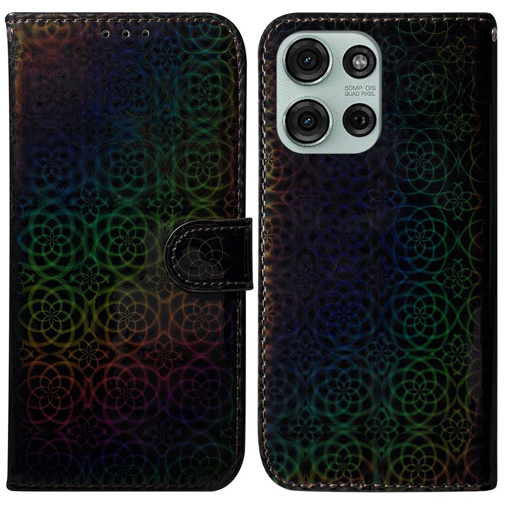 For Motorola Moto G75 5G Stand Case Dazzling Flower Leather Phone Cover