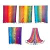 Sunscreen Retro Tassels Shawl Thin Feather Jacquard Scarves  for Evening Wedding Party
