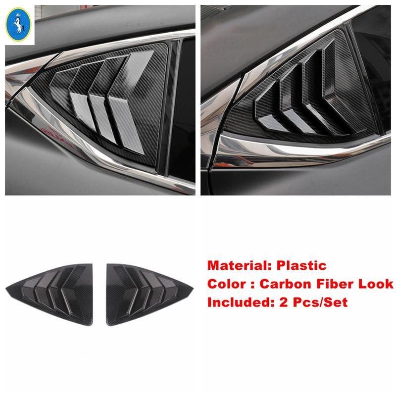 Carbon Fiber Car Side Rear Window Scoop Shutter Louver Vent Decor Panel Cover Trim For Lexus ES 2018 - 2025 Exterior Accessories