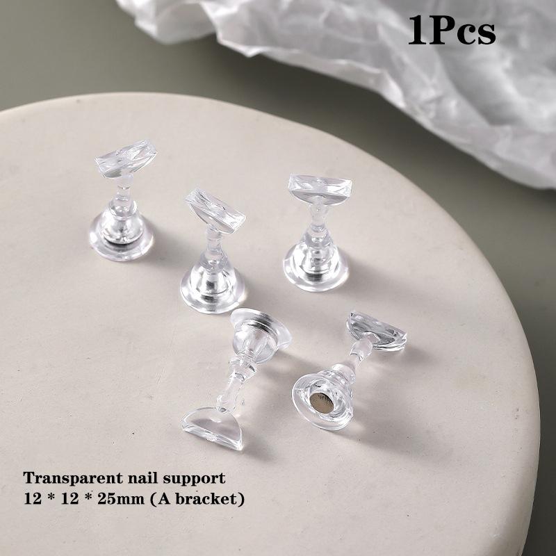 1 шт., акриловая подставка для ногтей, держатель для типсов, магнитная подставка для практики маникюра, подставка для ногтей своими руками, инструмент