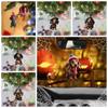 2D Christmas Tree Pendant Cute Dog Car Hanging Interior Christmas Ornaments  Home