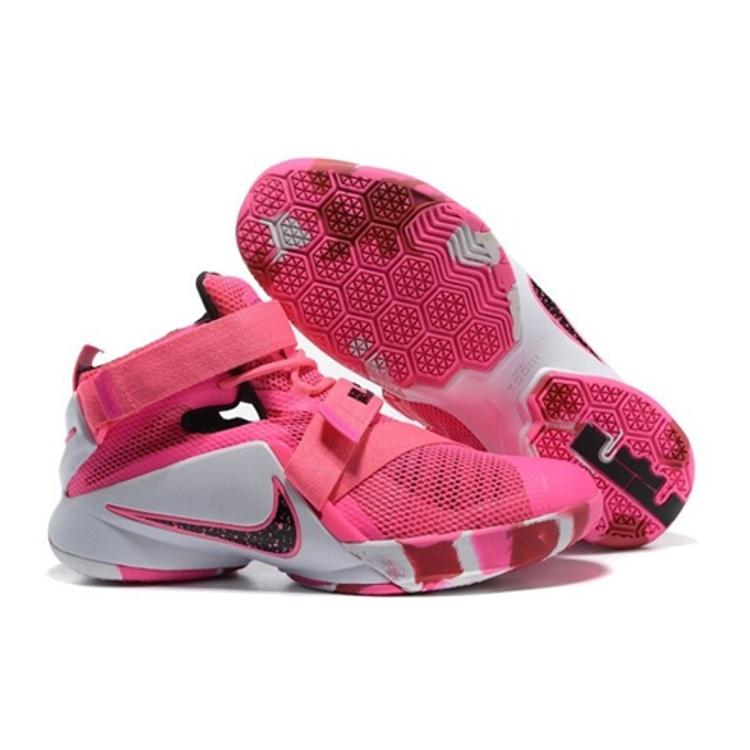 Nike LeBron Soldier 9 'Think Pink' (Unisex) Vvd Pnk / Mtllc Slvr-White-Pnk P Basketball Shoes 749417 601