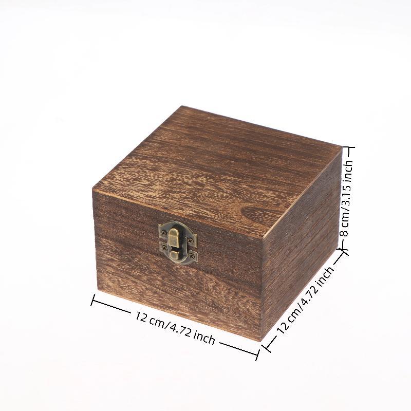 New Vintage-Inspired Boxes With Lid Square Hinged Jewellery Craft Storage Box For Home Decoration DIY Hand-Made Mother's Day