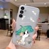 Прозрачный чехол для Samsung Galaxy A24 4G Ударопрочный чехол Мультяшный Милый Мягкий Силикон Fundas для Galaxy A14 A54 A34 Прозрачный Coque